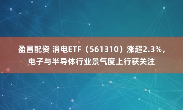 盈昌配资 消电ETF（561310）涨超2.3%，电子与半导体行业景气度上行获关注