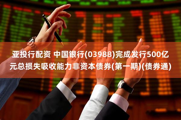 亚投行配资 中国银行(03988)完成发行500亿元总损失吸收能力非资本债券(第一期)(债券通)
