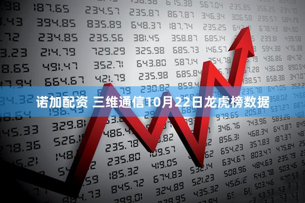 诺加配资 三维通信10月22日龙虎榜数据