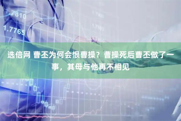 选倍网 曹丕为何会恨曹操？曹操死后曹丕做了一事，其母与他再不相见
